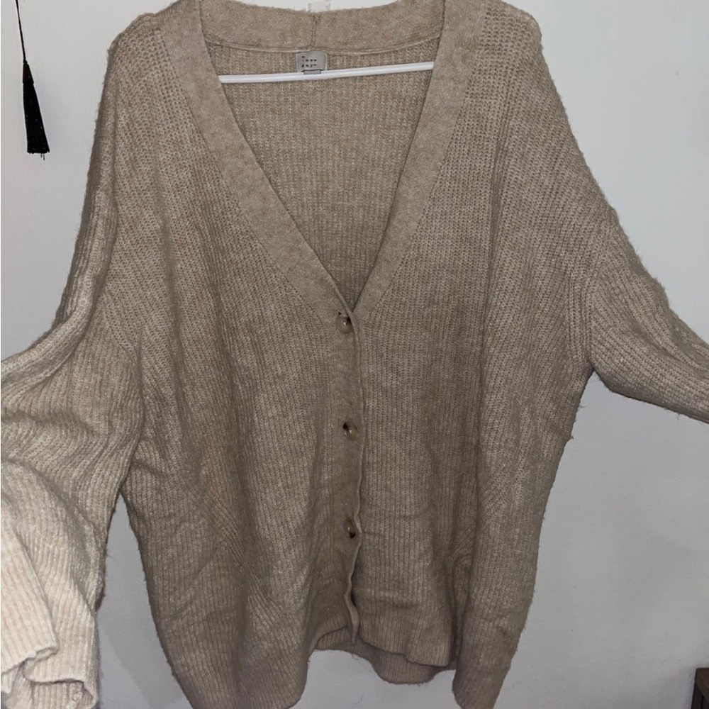 Target cardigan, never worn, tan color, size XL